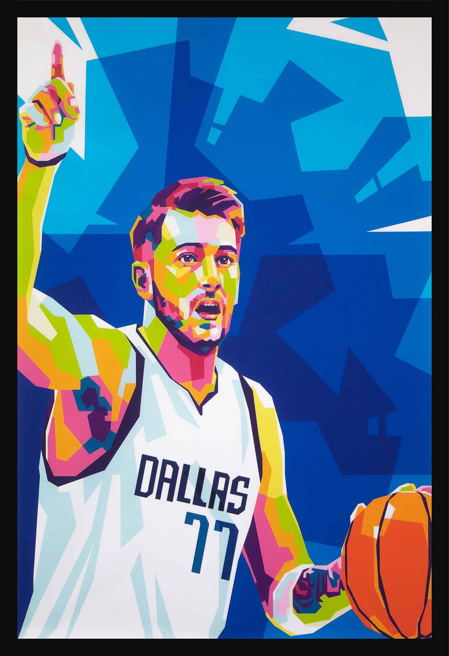 Luka Doncic Illustrated Poster