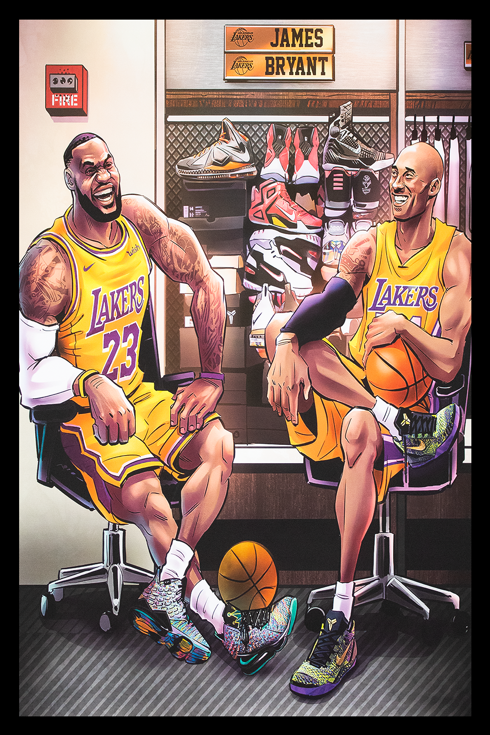 LeBron James x Kobe Bryant Poster