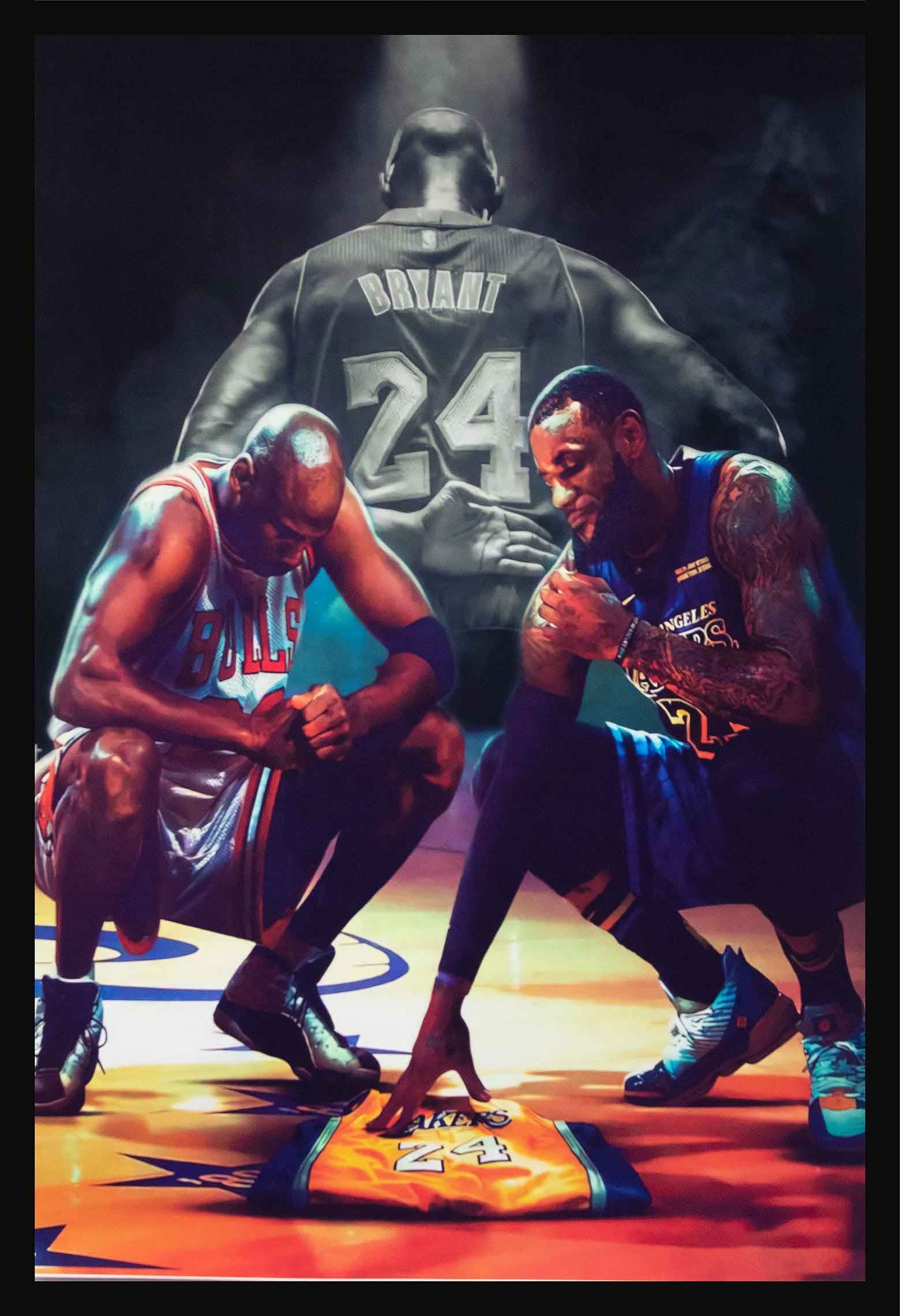 Kobe Bryant Michael Jordan LeBron James Poster