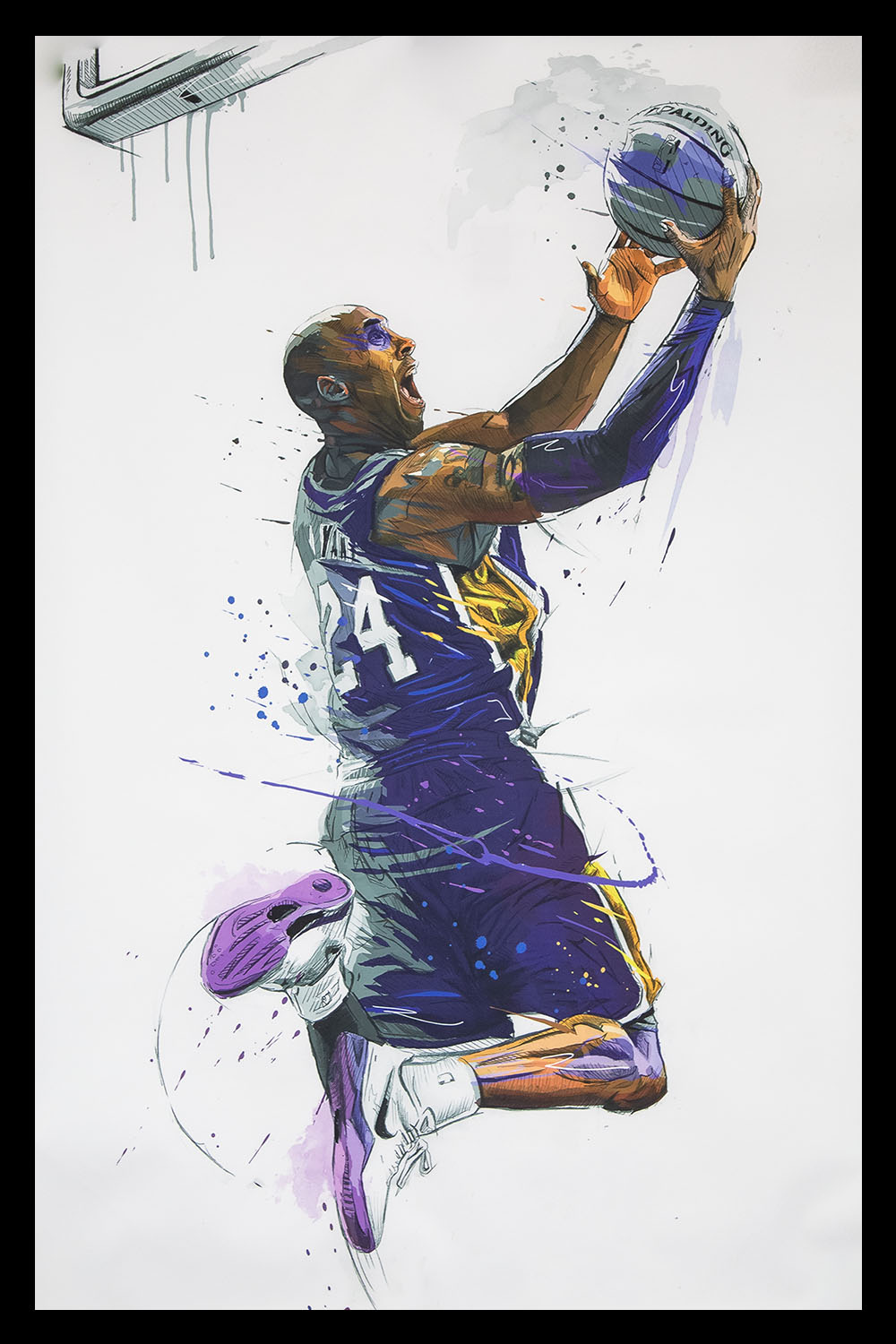 Kobe Bryant Illustration Poster