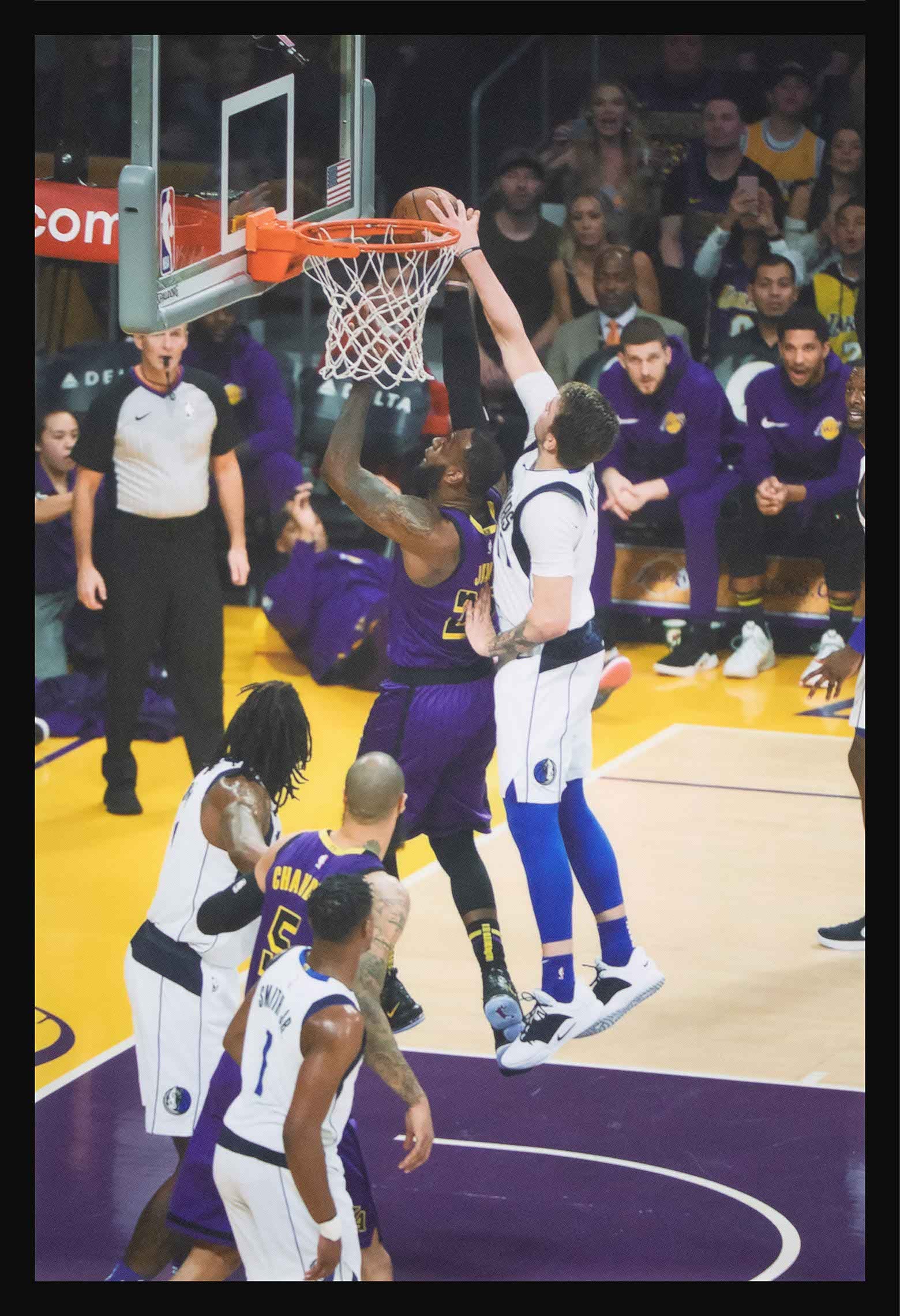 Luka Doncic Block Poster